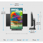 BENQ PD2705U 27吋 4K HDR IPS專業顯示器: CalMAN & Pantone雙認證、多種色彩模式、USB-C連接